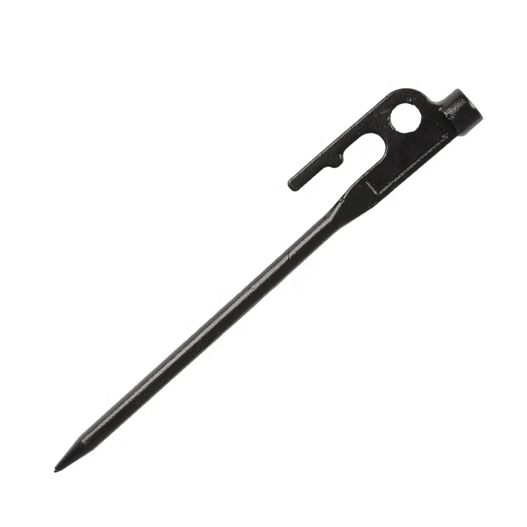 Camping Metal Iron Casting Tent Rock Stakes Supplier Outdoor Heavy Duty Steel Nails Factory 20 cm Ground Pegs Manufacturer