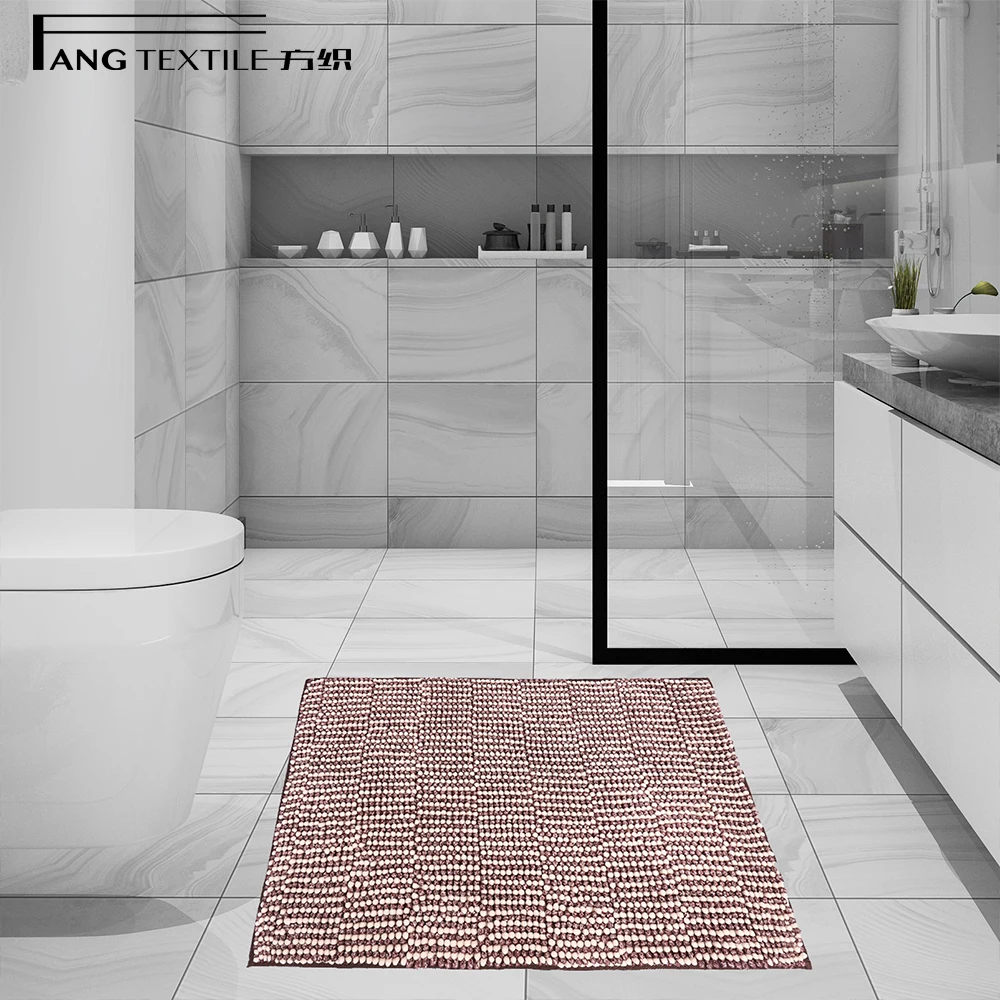 
SEBS Anti Slip Backing Soft Bathroom Carpets Shaggy Door Mats Plush Bath Mats Sets 