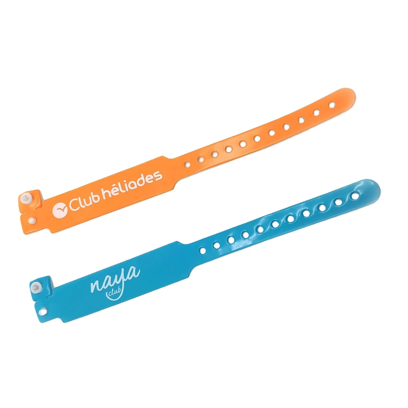 Vinyl Wrist Band Bracelets Hotel Plastic One Time Use Clear Identification PVC Button Bracelets OEM Customized personal design