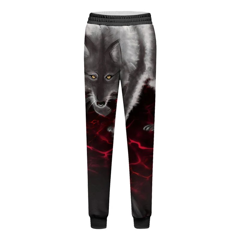 All Over Digital Printing Anime Wolf Boys Sweatpants Custom Quick Dry Casual Gym Jogger Runner Pants