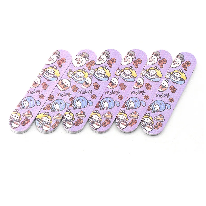 Mini cute print file, double-sided nail polish sand strip, polishing and rubbing strip wholesale