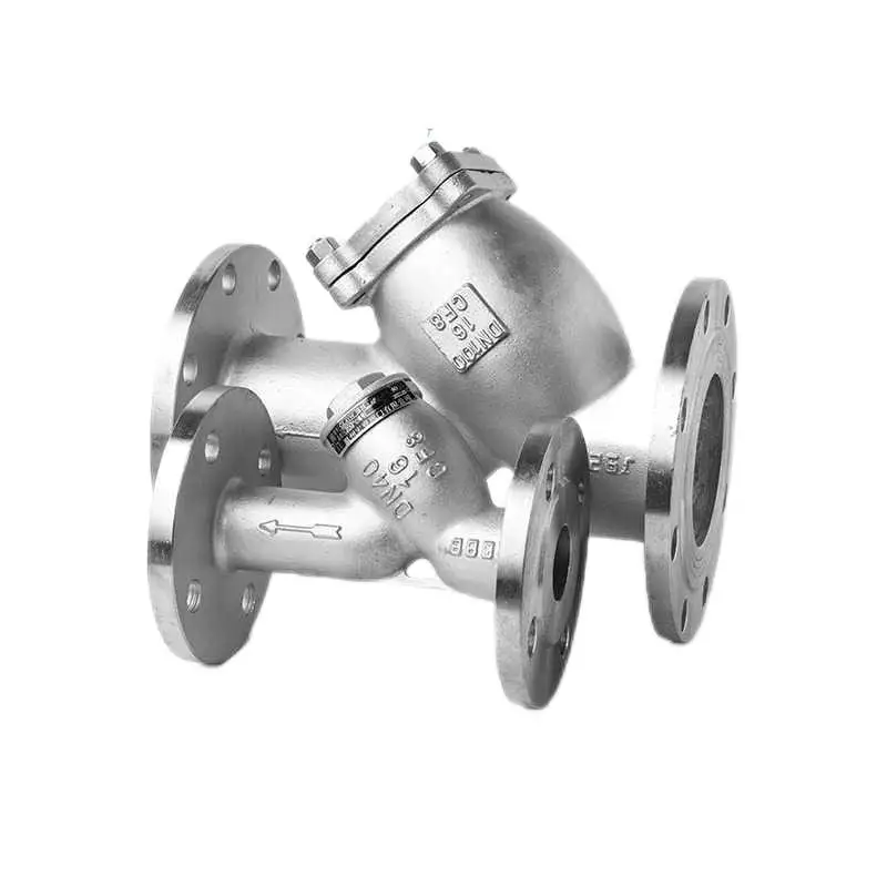 RTS factory price DN15 ~ DN250 stainless steel flange y-type filter, oil, gas and water filter element pipeline y-type filter