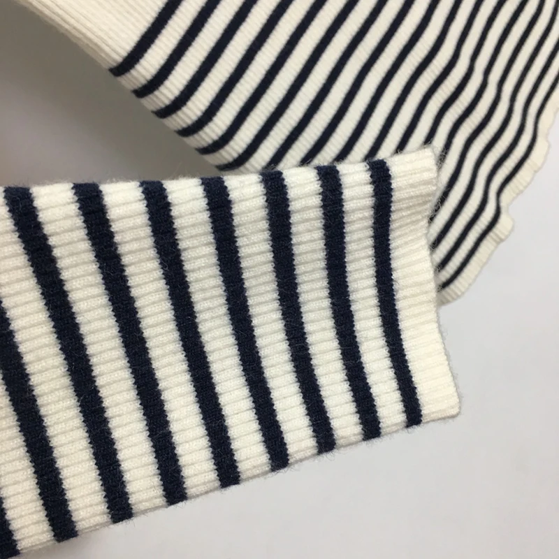 Pentagram Letter Jacquard Ladies Tops Crew Neck Striped Knitted Sweaters Autumn Winter Warm Casual Women Sweater