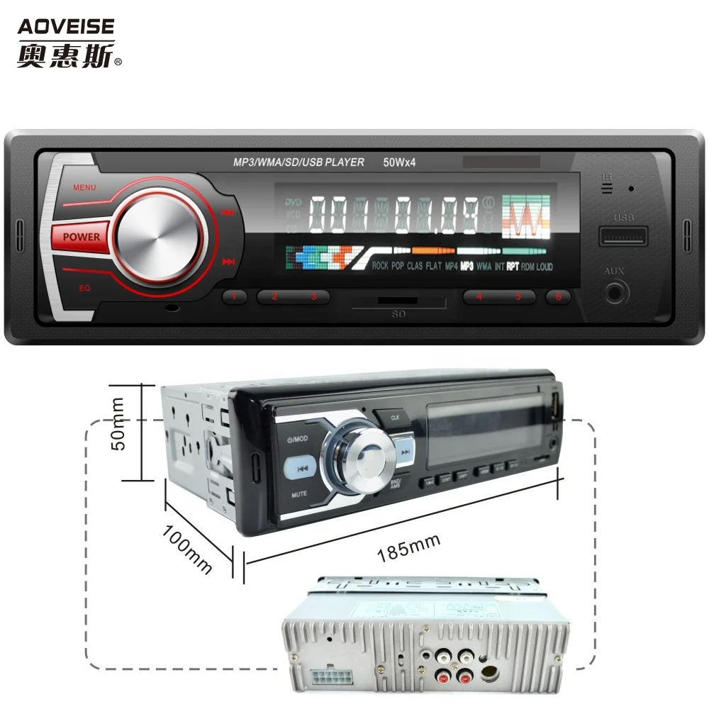 AOVEISE Car Stereo Audio FM Radio Car MP3 Player Vintage Car Radio Stereo USB AUX Classic music welcome SKD Parts
