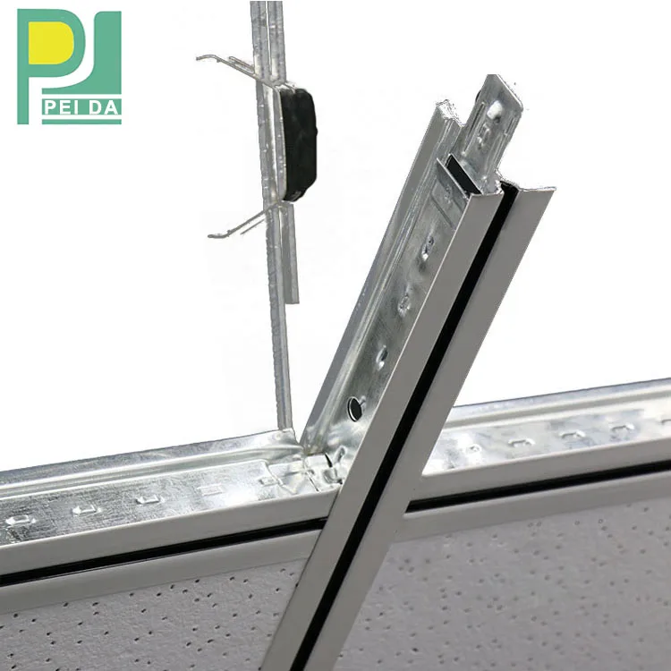 High Quality Flat Groove Ceiling T Grid Metal Frame Suspended Flat Ceiling T-Bar