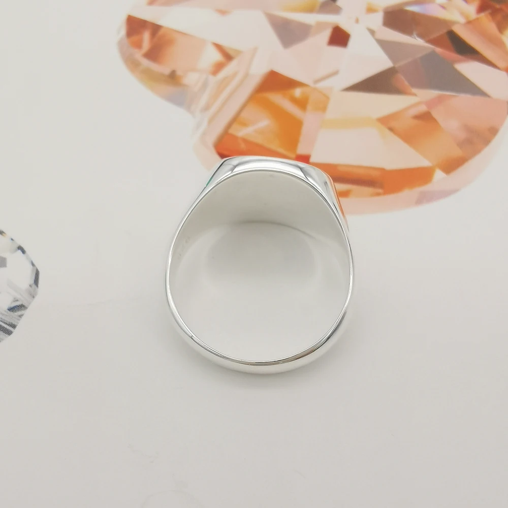 Classic Design 925 Sterling Silver Black Men Ring Jewelry