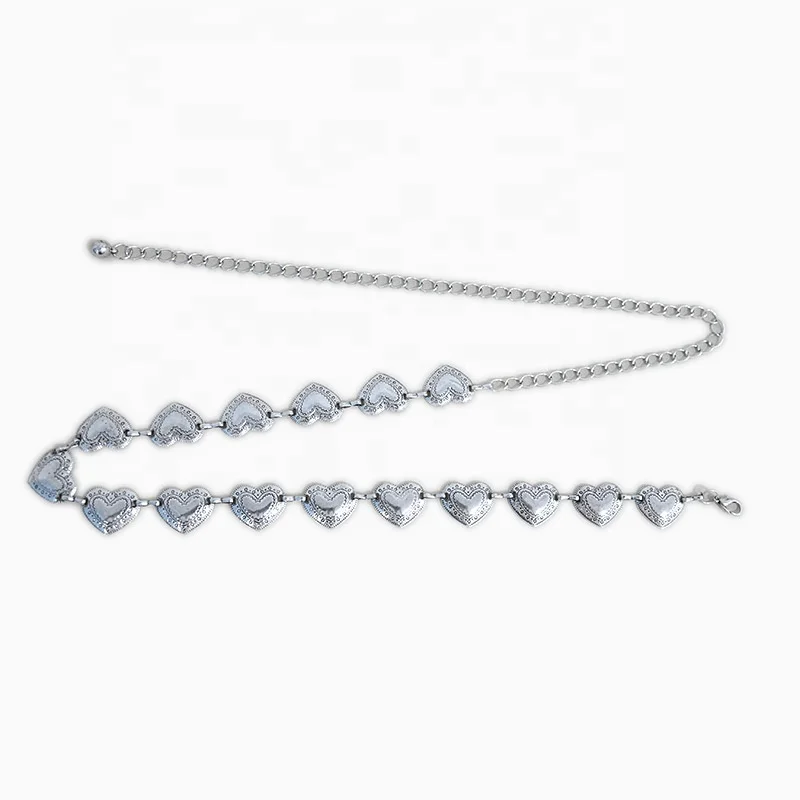 Винтажные золотые и Серебристые сплава для женщин Талия цепи пояса для свадебное платье «любящее сердце» женские ботинки с пряжкой на пояс