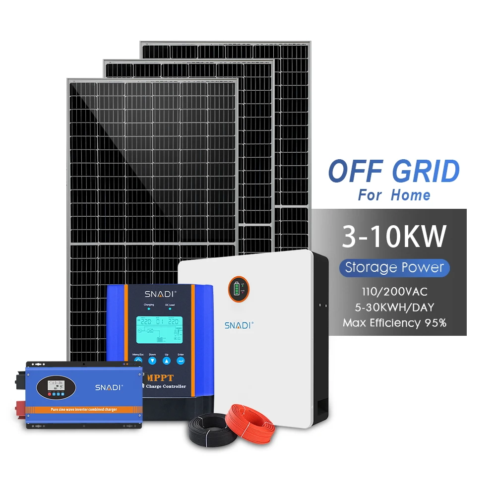 Home Use Pure Sine Wave Off Grid 5kw 12v 24v 48v DC to AC 110V 220V Single Phase Inverter Solar Energy