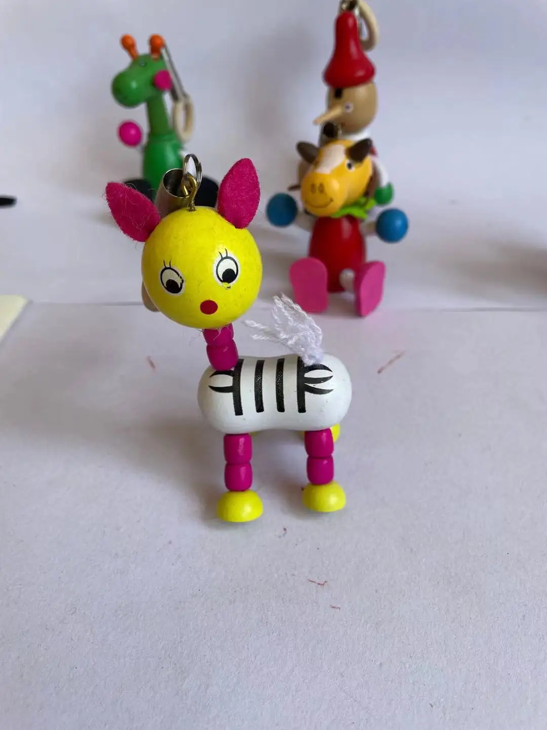 2021 Durable kids educational toys 9.5*3.8cm wood toy arts rocking spring man wood toys for kids