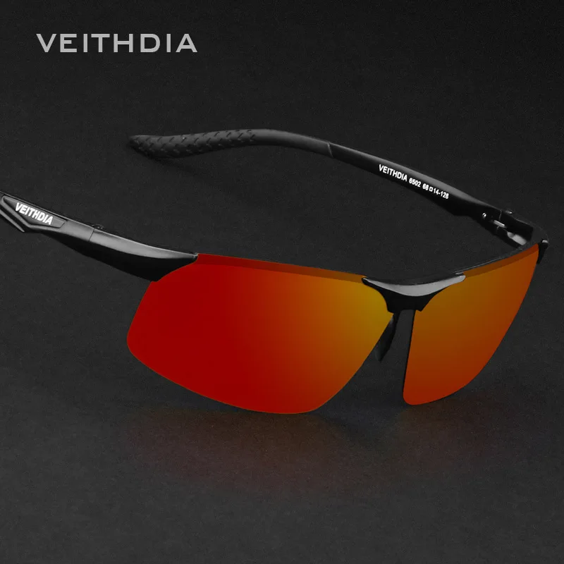 VEITHDIA 6502 новые дизайнерские высококачественные Квадратные Солнцезащитные очки UV400 с алюминиевой магниевой поляризацией спортивные солнцезащитные для мужчин 2023