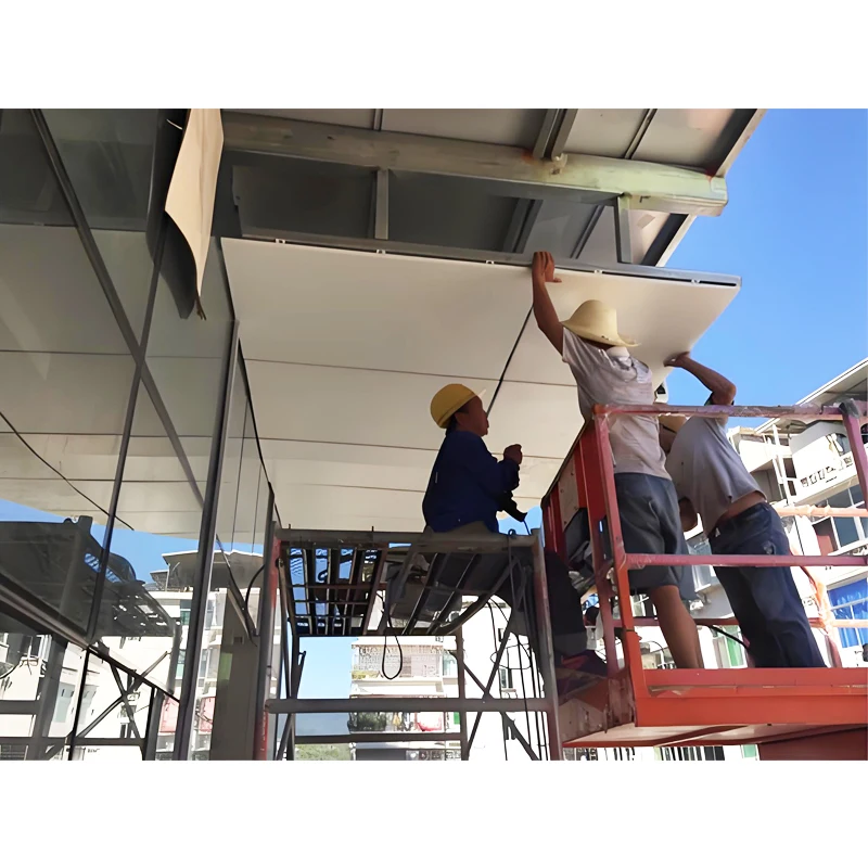 Exterior curtain wall systems, outside facade cladding acp material gas station wall cladding aluminum composite panels