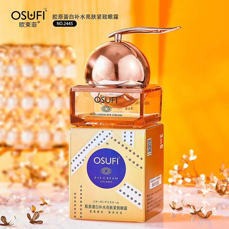 OSUFI collagen eye cream Whitening Brightening dark Circle Eyes Cream Moisturizing wrinkle reduce Eye Care 30ml