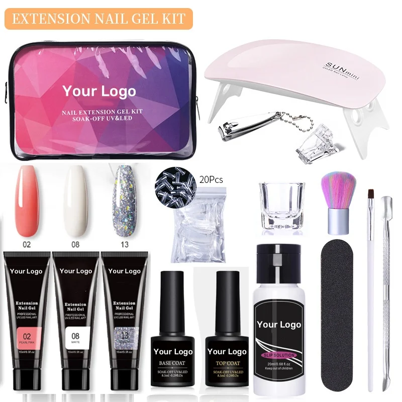 Nail Supplies Beauty Products Wholesale Hema Free 15ML Nail Polish Gel Enamel UV Poly Acrylic Gel Kit Set