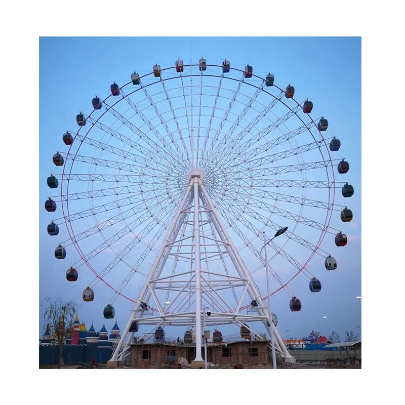 Professional China  factory Amusement Park Ride 65 m with air conditioner Ferris Wheel For Sale
