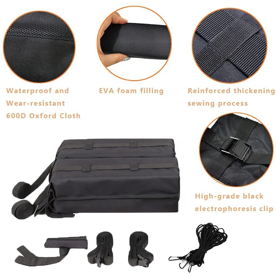 Anti-UV Universal Car Aero Crossbar Pads Roof Rack Pads for Kayak Surfboard SUP Canoe