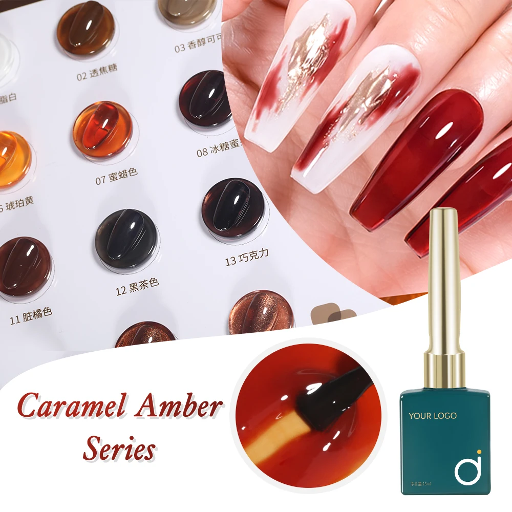 ZRKGEL 15ml 18colors hot selling soak off jelly nail gel polish private label  long lasting Wholesale ice jelly gel polish set