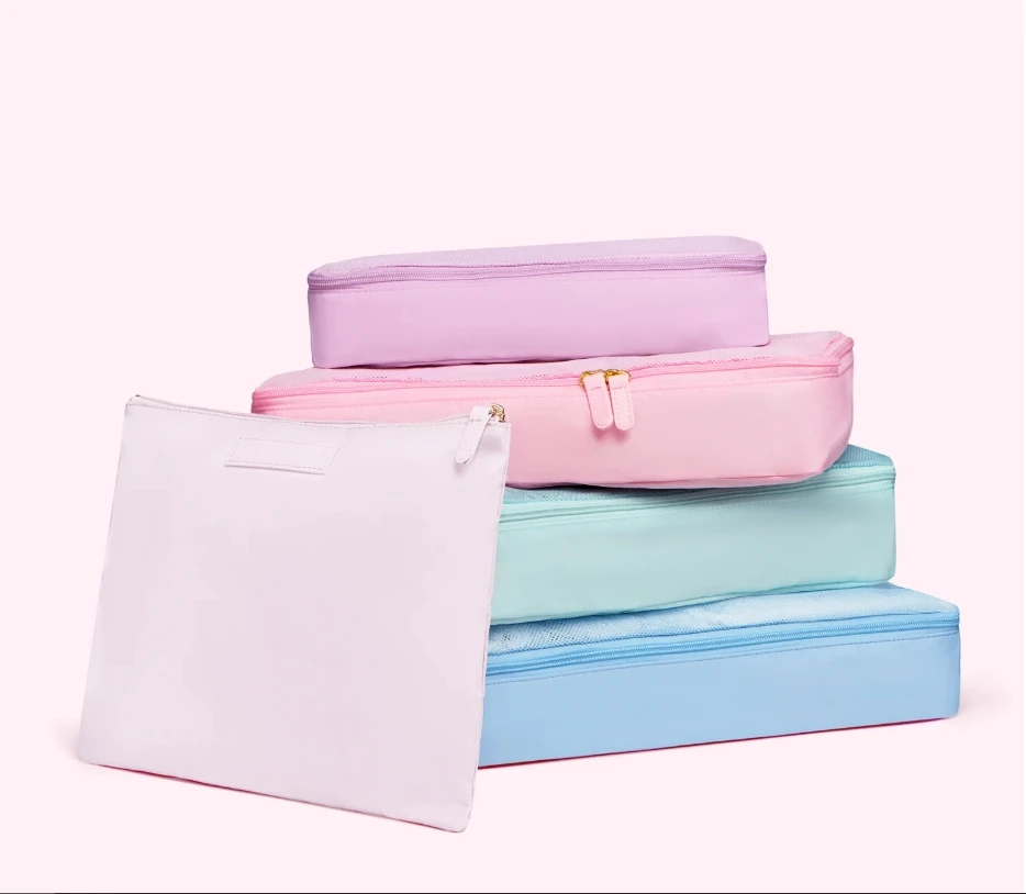 Custom Pack Mesh Packing Cubes For Travel Luggage Organizer Set Nylon Packing Cubes