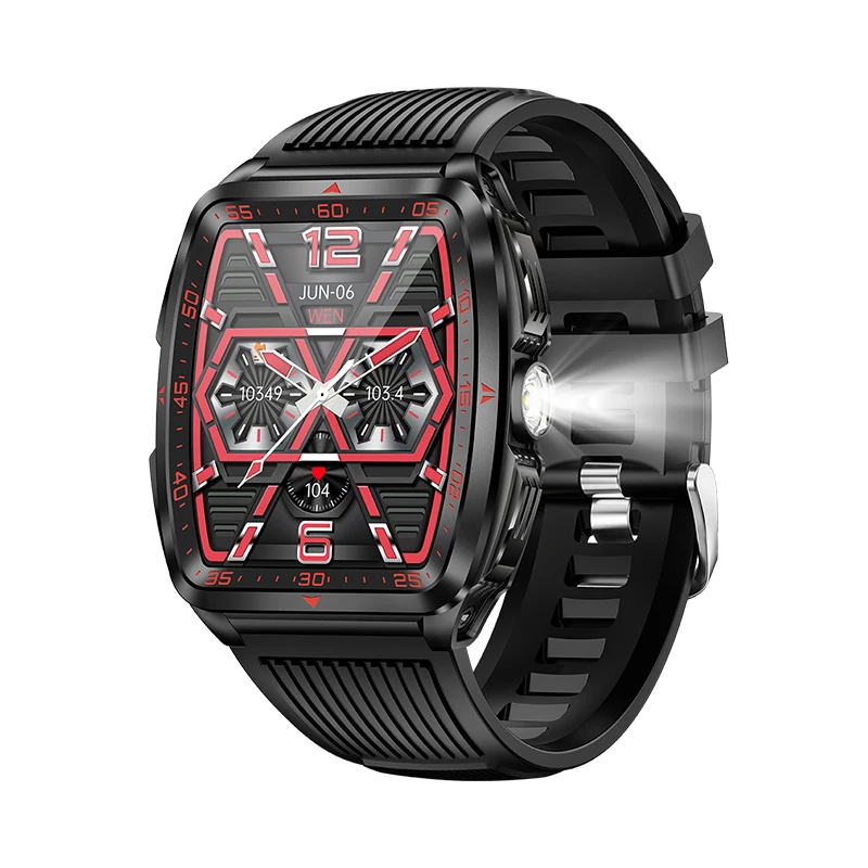 KT83 Outdoor Sports Smart Watch Waterproof Heart Rate Blood Pressure Monitoring Fitness Tracker Answer Call Alarm Clock