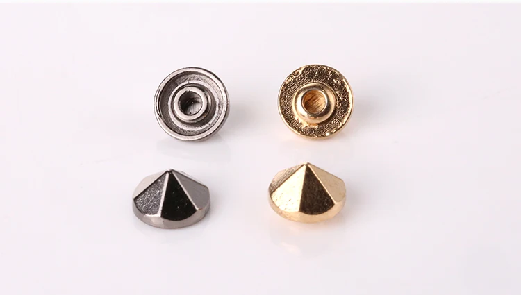 wholesale in stock garment metal brass silver custom spike rivet for shoe repair