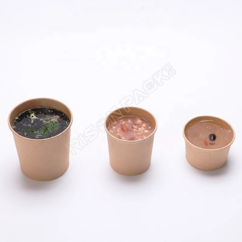 Eco- friendly paper soup cup square shape instant noodle cup noodles packaging