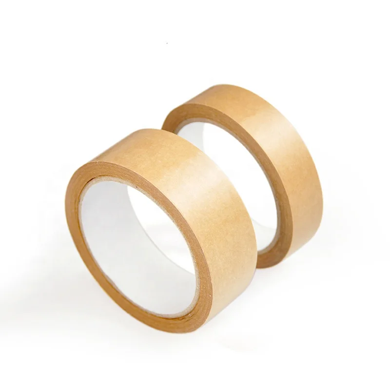 Custom Made Reinforced Paper Gummed Eco Friendly Water Activated Tape Active Gum Tape Jumbo Roll Kraft Paper Gummed Paper Tape