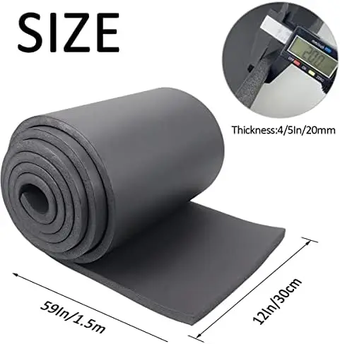 Nbr foam Neoprene Sponge Foam Rubber Sheet, Closed Cell Foam Seal Strip, Multi-Function Soundproof Rubber Foam Roll
