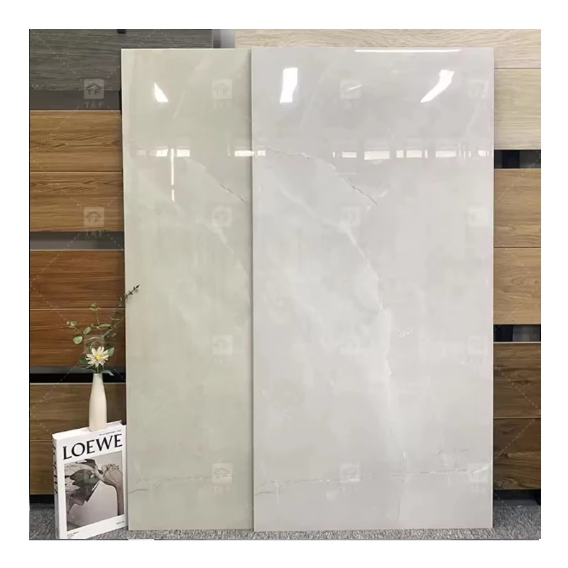 600x1200 Luxury Marble Look Glossy Porcelain Floor Tile for House Use or Hotel