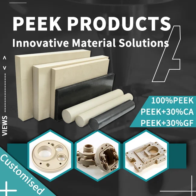 Manufacturer Of Polymer Plastics Cnc Machined Peek Parts Bushing Bearing High-strength Smooth Peek Shaft Sleeve With Good Price