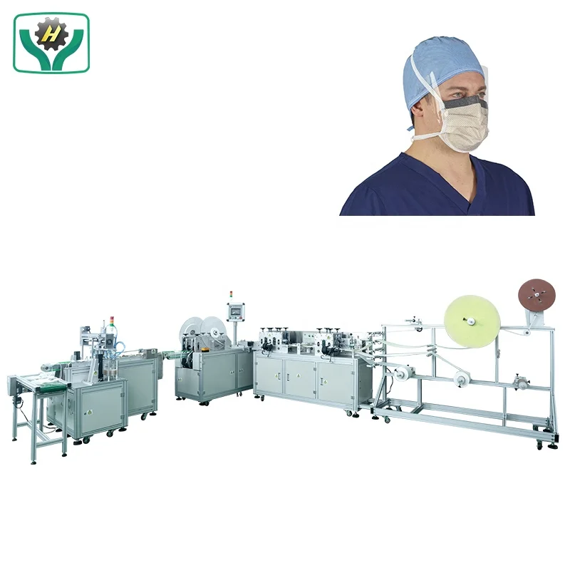 Mask machine with clear sheet (tie string type)