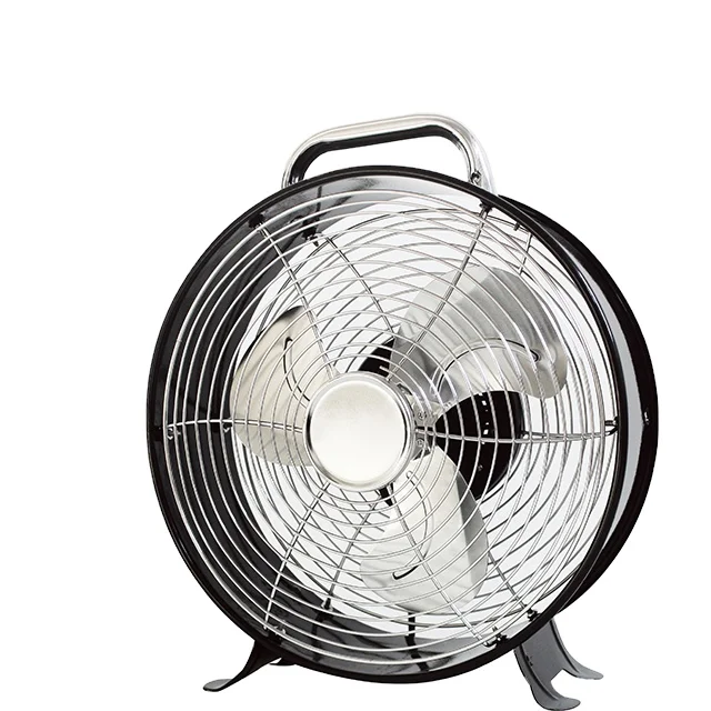 KONWIN  9 inch table fan small metal fan for home Clock design 3 blade TIF-9B