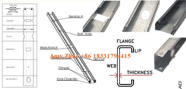 C89 C140 LGSF Light Gauge Steel Framing Machine For Dubai and Saudi