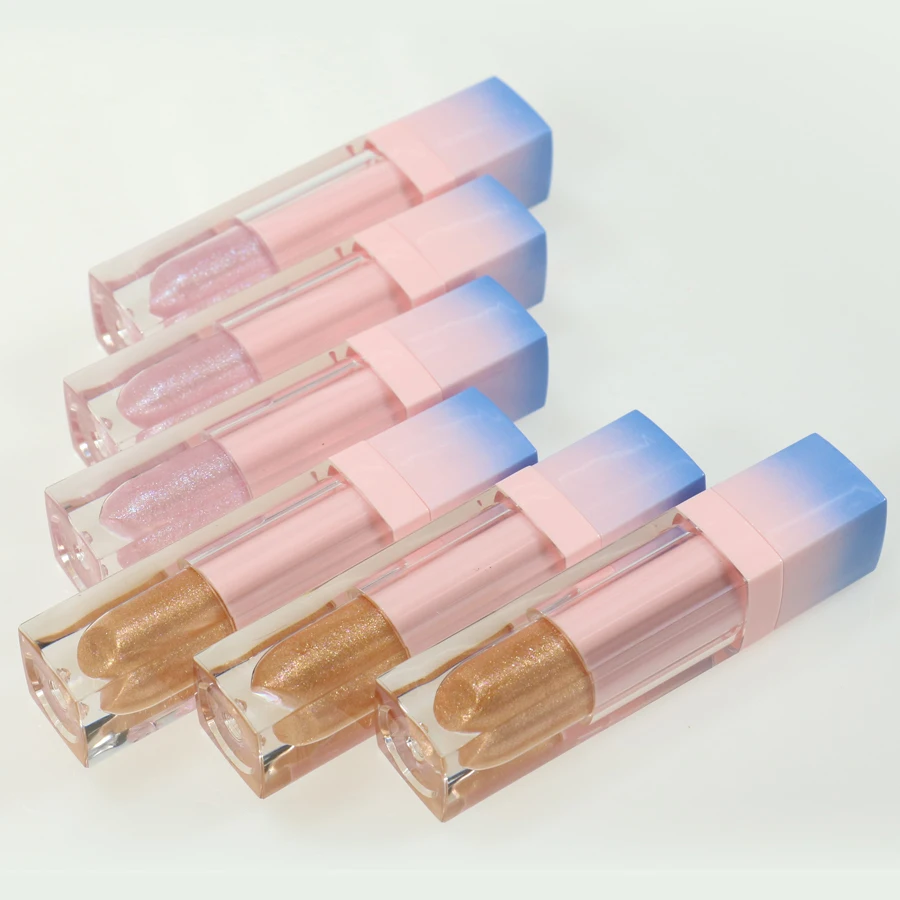 Pink Grandient Natural Lips Enhancer Reduce Lines Beautiful Hydrated Instantly Shimmer Lipgloss Lip Plumper Lip Gloss