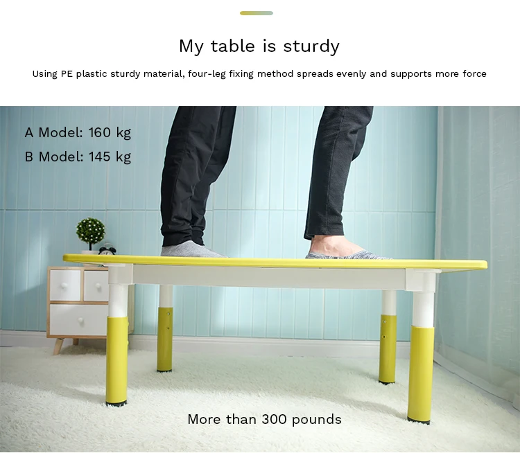 Height Adjustable Children Plastic Simple Desks Style Toddler Writing Study Table And Chair Set