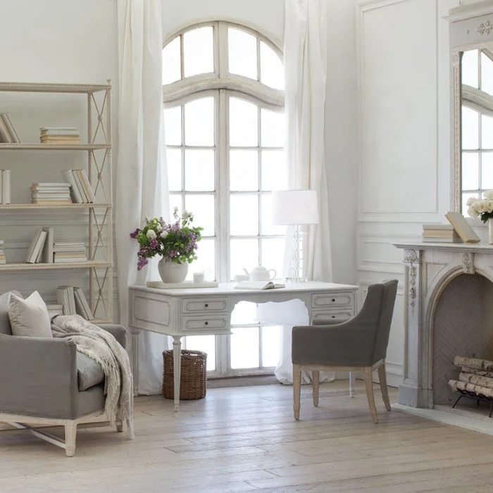 High quality French antique smart wooden Home Office reception study vanity desk