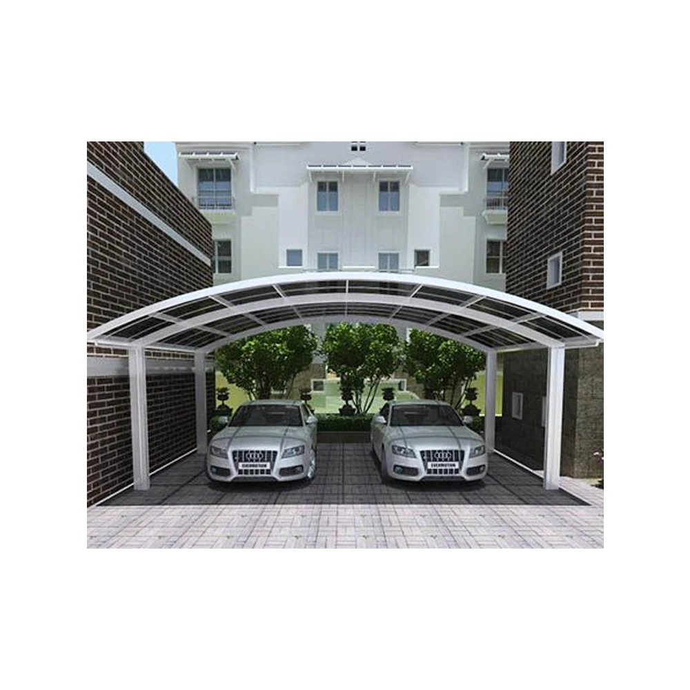 Уличный автомобильный гараж типа M, гаражи с крышами из поликарбоната для автомобильного укрытия