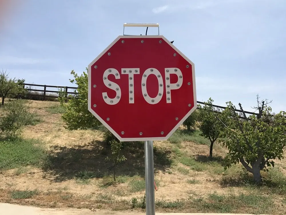 24' or 30' size traffic led road warning sign led stop sign
