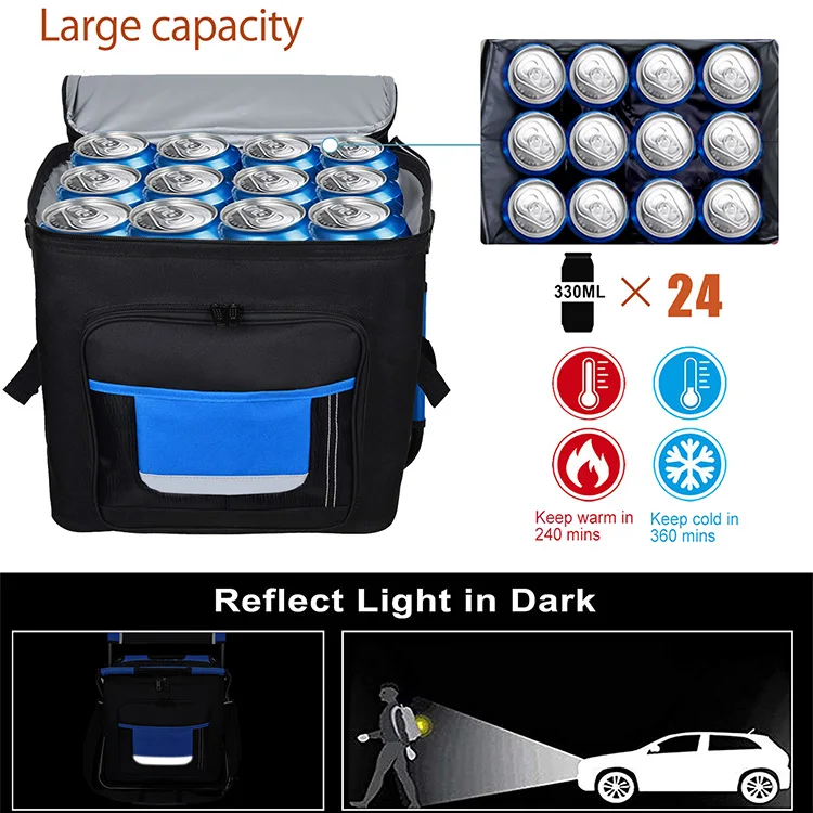 Factory Custom Portable Outdoor Beach Fishing  picnic cooler folding camping chair with cooler