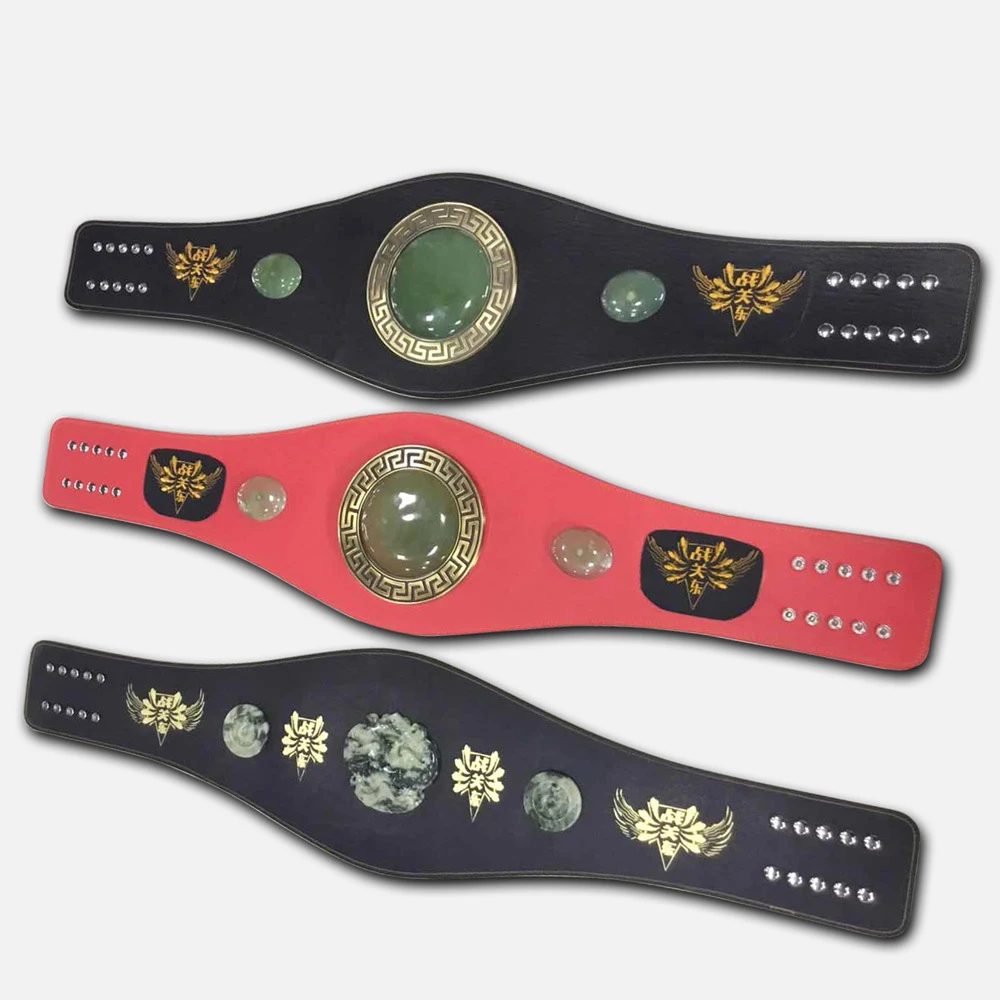 High Quality Gold Leather Belt Customized Boxing Championship Gold Belt WWE World Heavyweight Championship Gold Belt