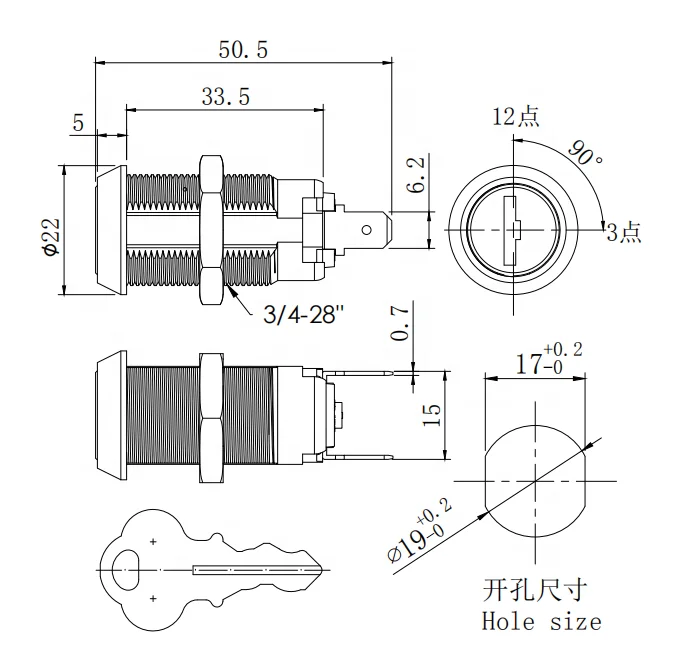Safe euro cylinder code combination electronic locks for cabinets