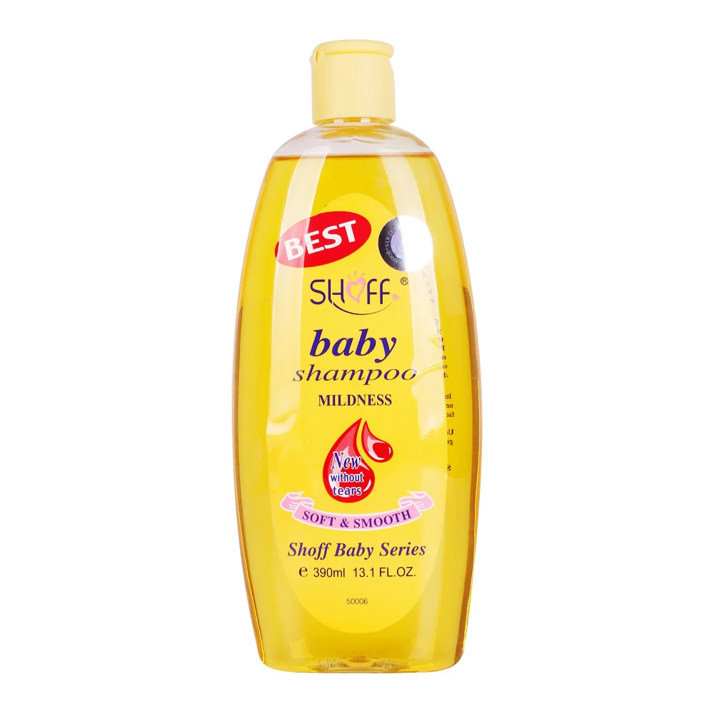 SHOFF Baby Shampoo 390ml/13.2oz Organic Sweet Vanilla Shower Gel Bath Soap Hair Cleaning Baby Shampoo
