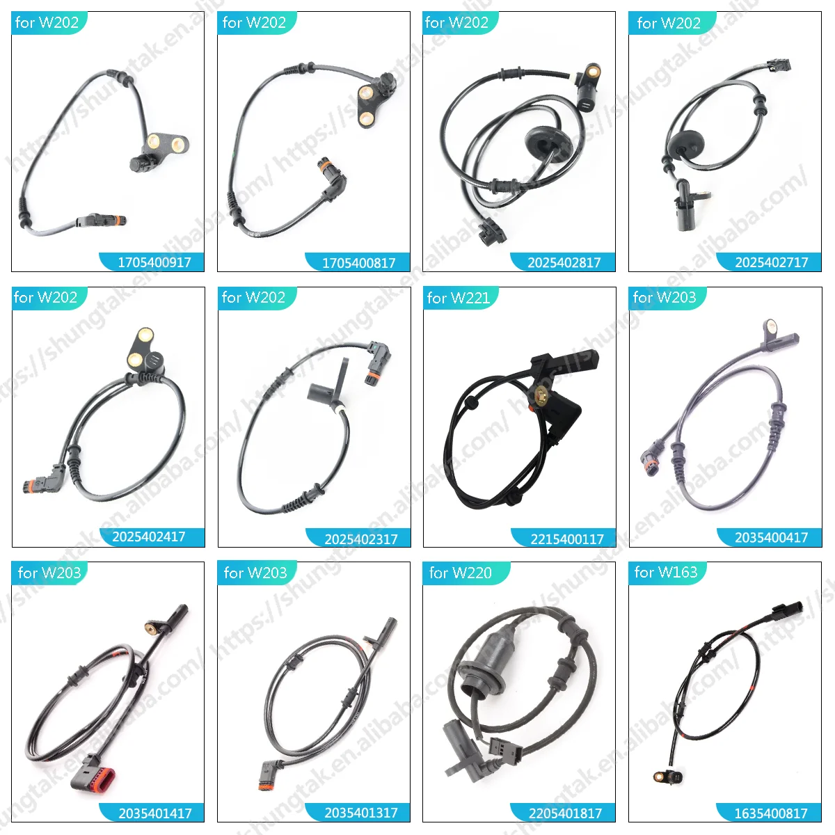 Wheel Speed Sensor ABS Sensor for Mercedes Benz CLC CLA GLA M GL A B SLK C GLK E CLK CLS SLS S R GLC GLE W901 W902 W903 W904