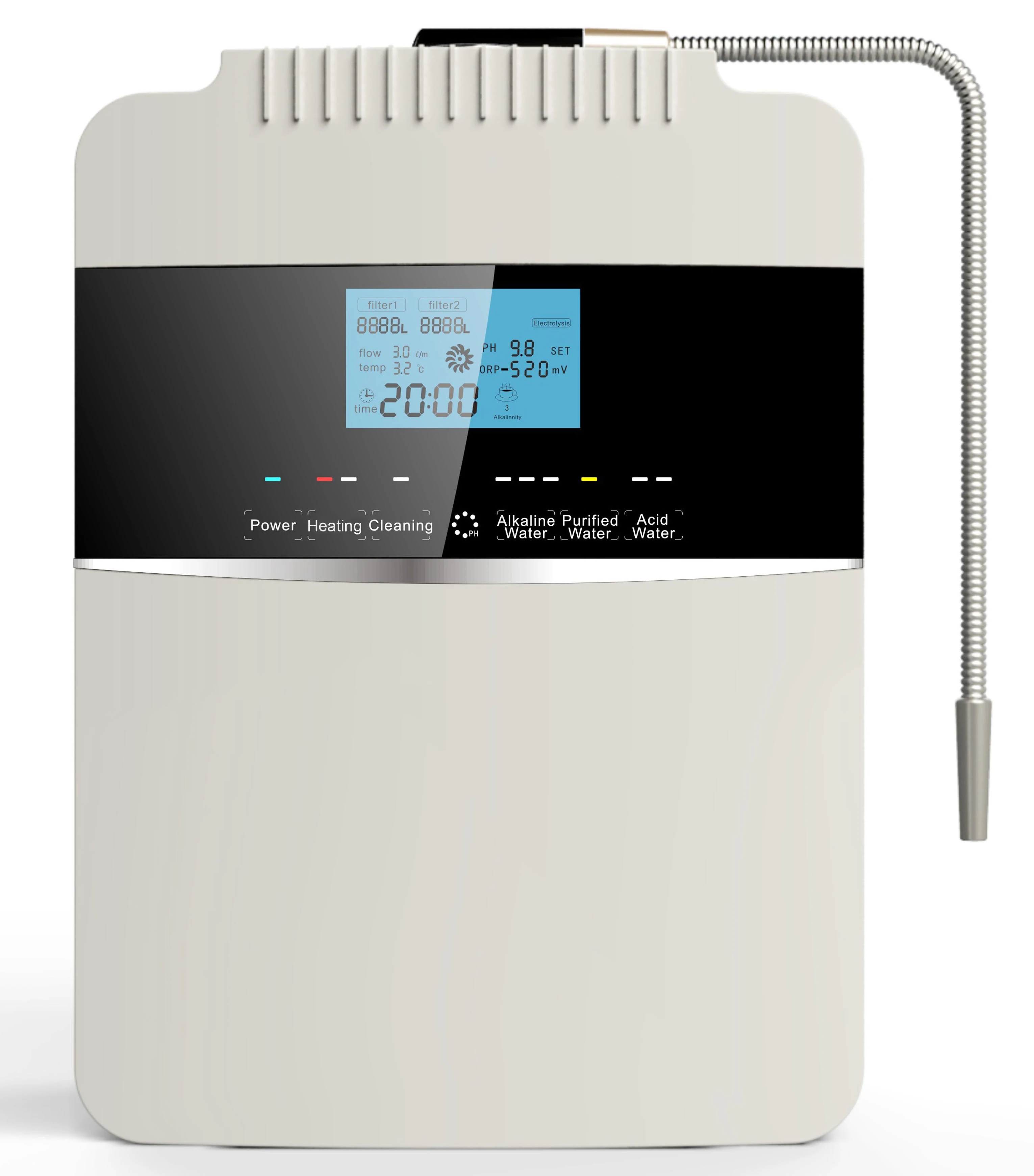 High-End 929 Commercial Industrial Titanium Hydrogen Water Generator 9-Plate Alkaline Water Ionizer Machine Water Filters