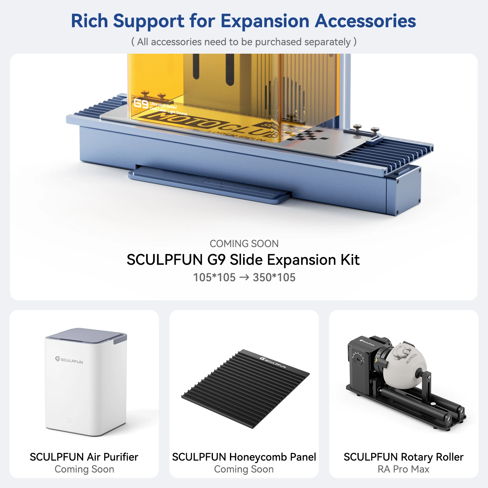 SCULPFUN Factory G9 100w Portable 105*105mm Fiber Laser Marking Machine Wood Plastic Metal Leather Laser Mini Engraving Machines