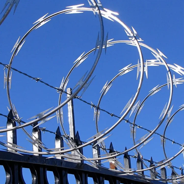 BTO-18 Type Industry Grade High Quality Razor Barbed Wire Hot Dipped Galvanized Security Concertina Razor Wire