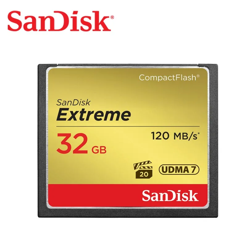 Original Sandisk Extreme Flash Memory Card 32gb 64gb 128gb 120mb/s Cf Card Flash Card Memory Carte Memoire For Camera