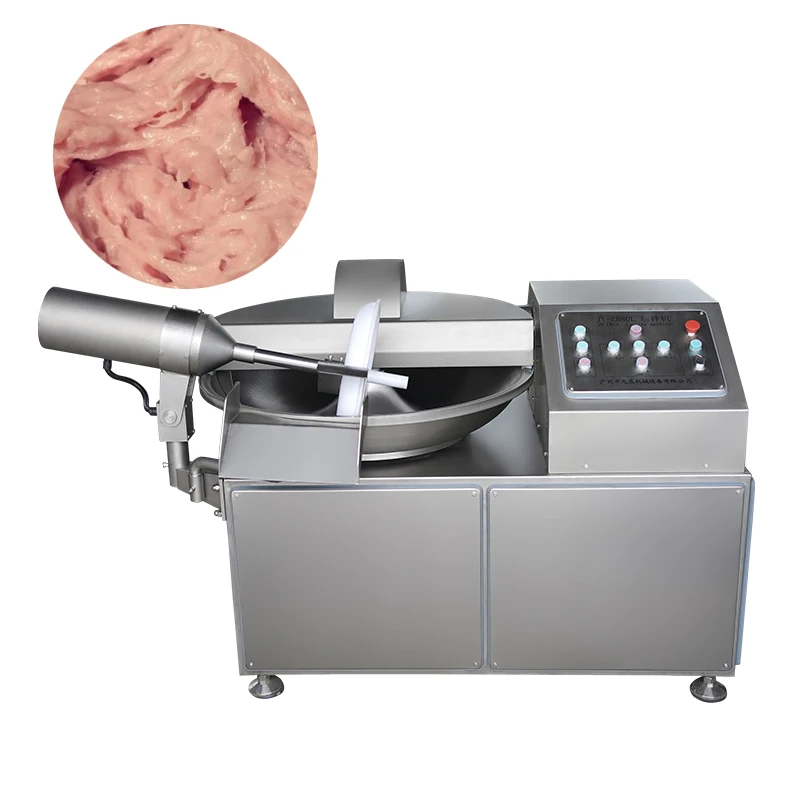 20l 40l 80l 125l 200l Automatic High Speed  Vegetable Chicken Bowl Chopper Machine Chopping Vacuum Meat Bowl Cutter Machine