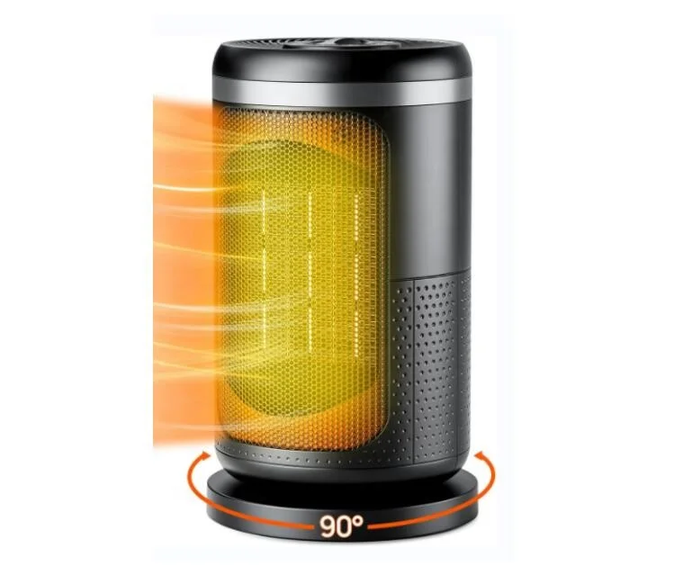 1500W Ceramic Heater PTC Portable Desktop Freestanding Ventilation Lighting Remote Control Tip-over Protection Living Room