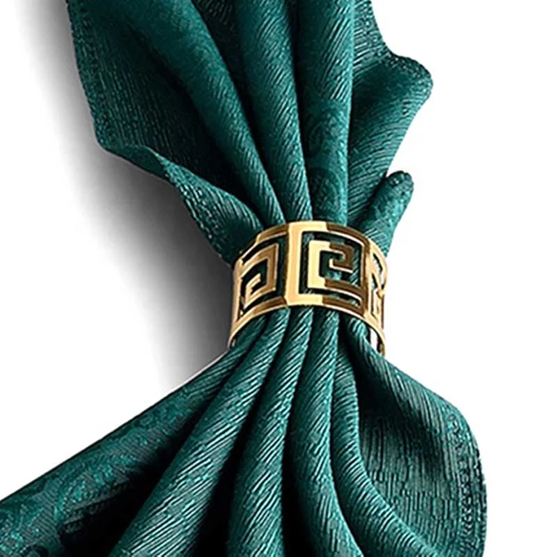 modern design table napkin rings metal  gold silver napkin rings wedding