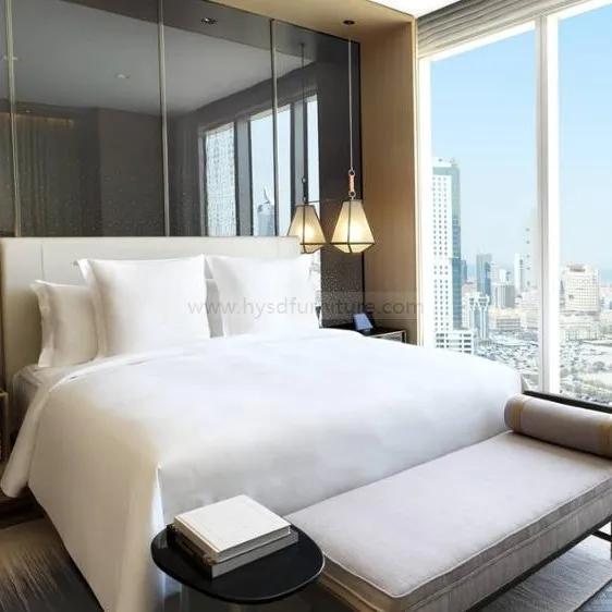 Profession Home Furniture Four Poster Canopy Bed Bedroom Hotel Furniture Solid Oak  Modern Design Antique Double King Queen Bed