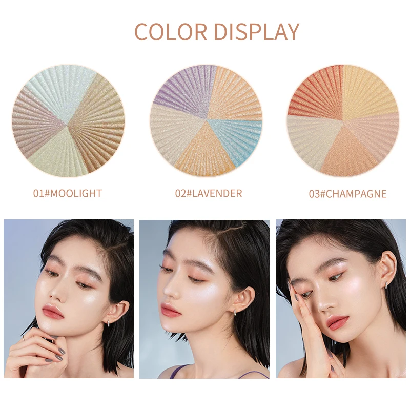 Private Label Anti Sweat Cosmetics Custom Highlighter Makeup Long Lasting Highlighter